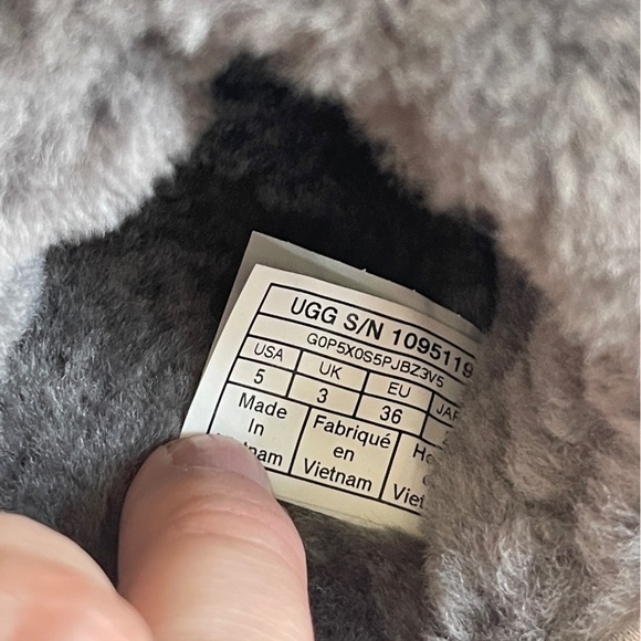 Ugg Fluff Yeah Slide On Gray Slippers Platform Fuzzy - Picture 5 of 7